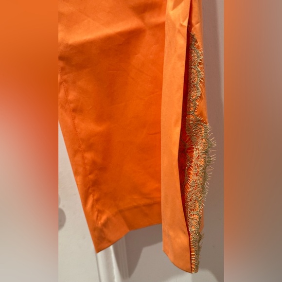 NWT LIA KES NEW YORK Orange Pants with Silk Lining. SIZE: 4 - Picture 14 of 14